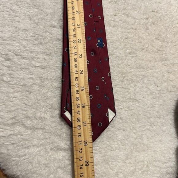 Harbour Club Italy Maroon Italian Silk Neck Tie - Picture 7 of 7